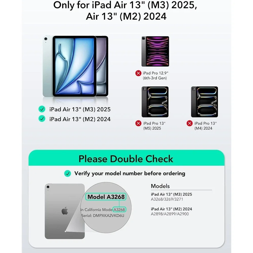 ESR Detachable Keyboard Case for‎ iPad Air 13